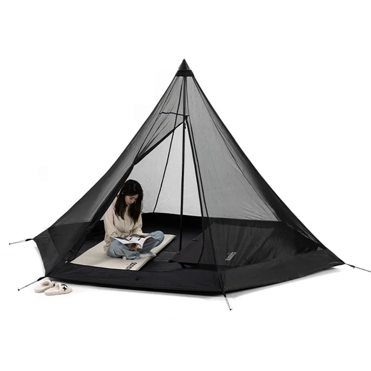 BLACKDOG BD-ZP003 Barraca Piramidal Hexagonal Portátil para Uso Externo, Espaço Grande para Natureza, Caminhada, Acampamento, Jantar, Piquenique, para 3-4 Pessoas