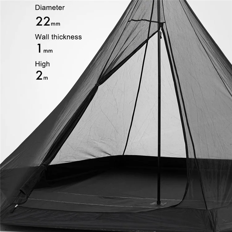 BLACKDOG BD-ZP003 Barraca Piramidal Hexagonal Portátil para Uso Externo, Espaço Grande para Natureza, Caminhada, Acampamento, Jantar, Piquenique, para 3-4 Pessoas