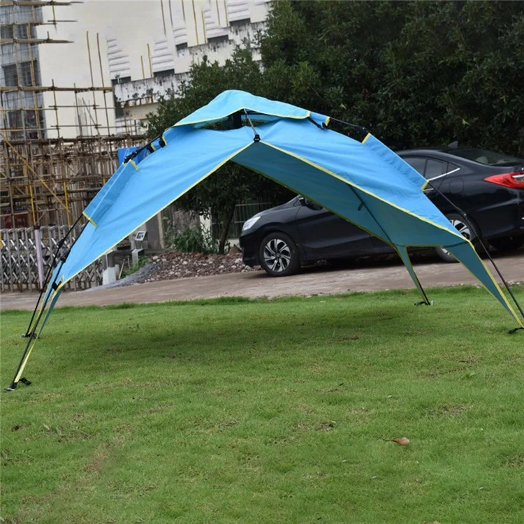 Barraca de Camping Pop Up ZP-012 para 2-3 Pessoas, Abertura Automática Instantânea, Proteção UV, para Caminhada, Praia, Abrigo Solar - Azul
