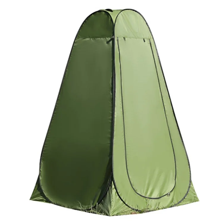 Portable Outdoor Tent Shower Toilet Dressing Room Folding Pop-Up Camping Tent for One Person, 120*120*190CM - Army Green