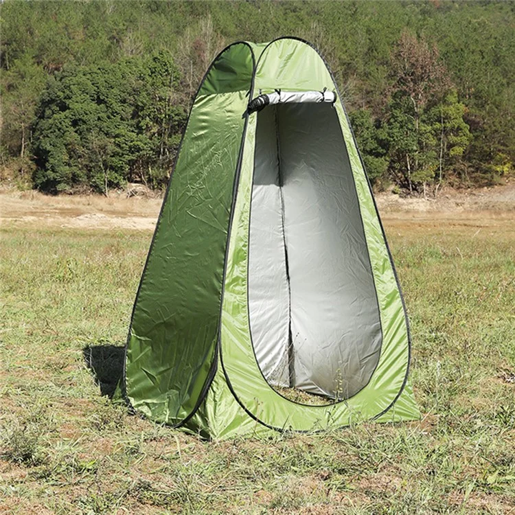 Portable Outdoor Tent Shower Toilet Dressing Room Folding Pop-Up Camping Tent for One Person, 120*120*190CM - Army Green