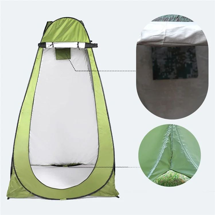 Outdoor Privacy Tent Toilet Shower Tent Changing Room Waterproof Shelter for Two Persons, 150*150*190CM - Army Green