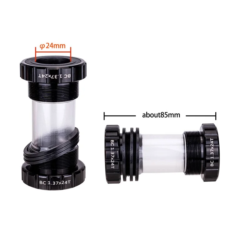 ZTTO ZT-01 Bike Cranksets Bicycle Crank Arm Set with Bottom Bracket Kit and Chainring Bolts Cycling Parts - Black