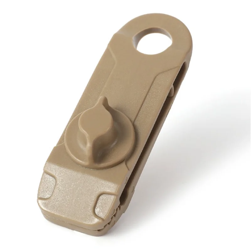 5Pcs / Set Outdoor Tent Canopy Tarp Clip Awning Windproof Fixed Buckle Clip for Camping Hiking - Mud Colored