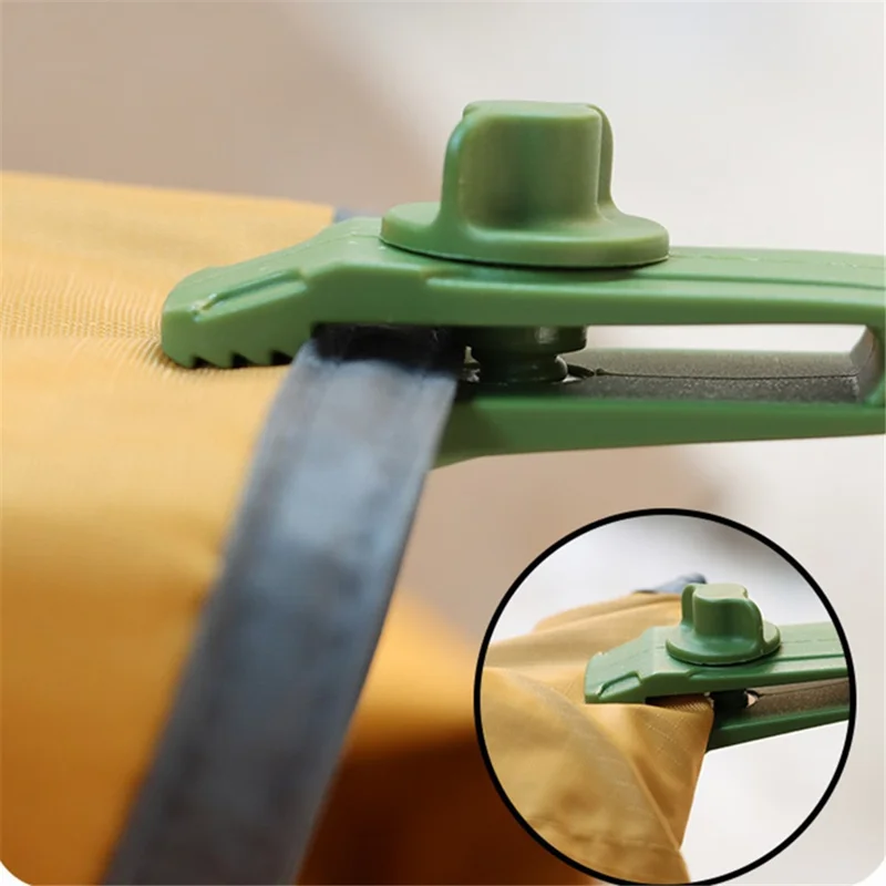 5Pcs / Set Outdoor Tent Canopy Tarp Clip Awning Windproof Fixed Buckle Clip for Camping Hiking - Mud Colored