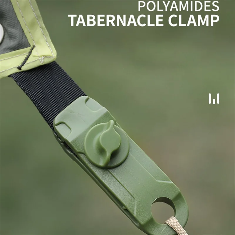 5Pcs / Set Outdoor Tent Canopy Tarp Clip Awning Windproof Fixed Buckle Clip for Camping Hiking - Mud Colored