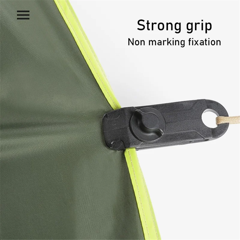 5Pcs / Set Outdoor Tent Canopy Tarp Clip Awning Windproof Fixed Buckle Clip for Camping Hiking - Mud Colored