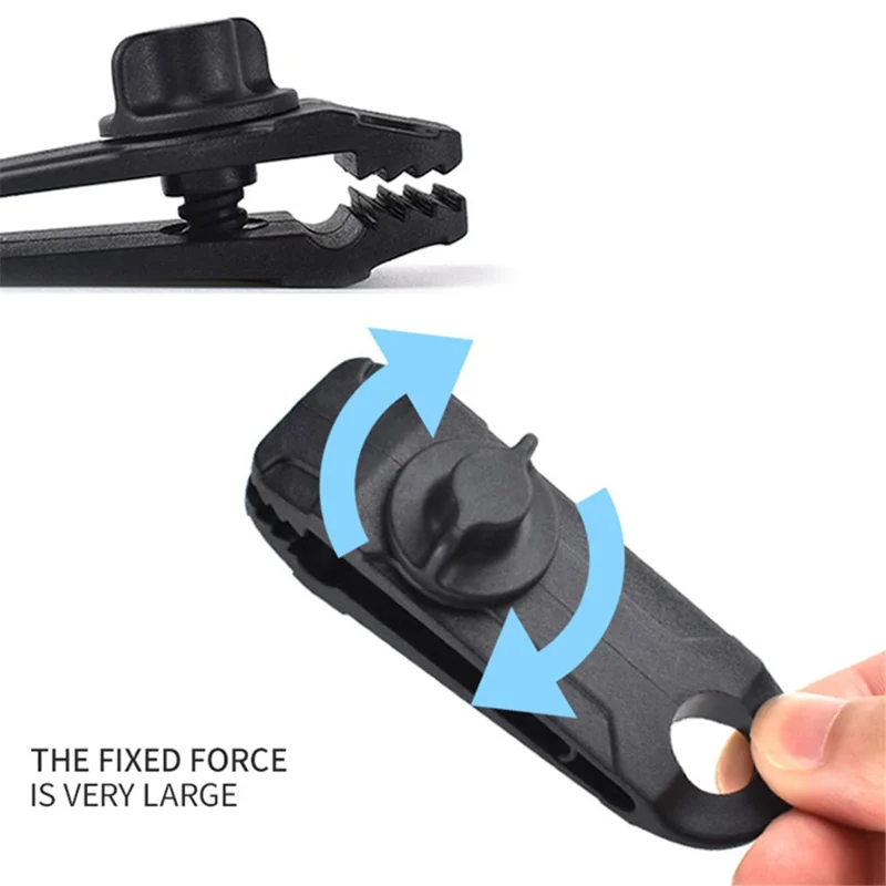 5Pcs / Set Outdoor Tent Canopy Tarp Clip Awning Windproof Fixed Buckle Clip for Camping Hiking - Mud Colored