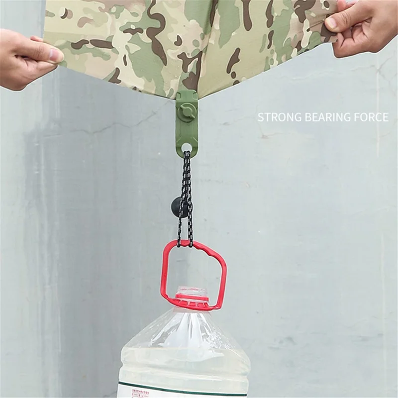 5Pcs / Set Outdoor Tent Canopy Tarp Clip Awning Windproof Fixed Buckle Clip for Camping Hiking - Mud Colored