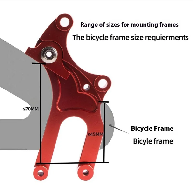 ZTTO Aluminum Alloy + Stainless Steel Bicycle Disc Brake Adapter Fixed Seat Post Adapter - Red