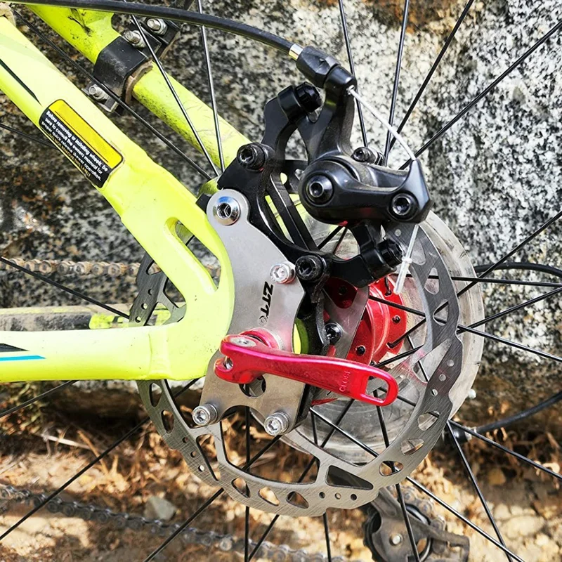 ZTTO Aluminum Alloy + Stainless Steel Bicycle Disc Brake Adapter Fixed Seat Post Adapter - Red