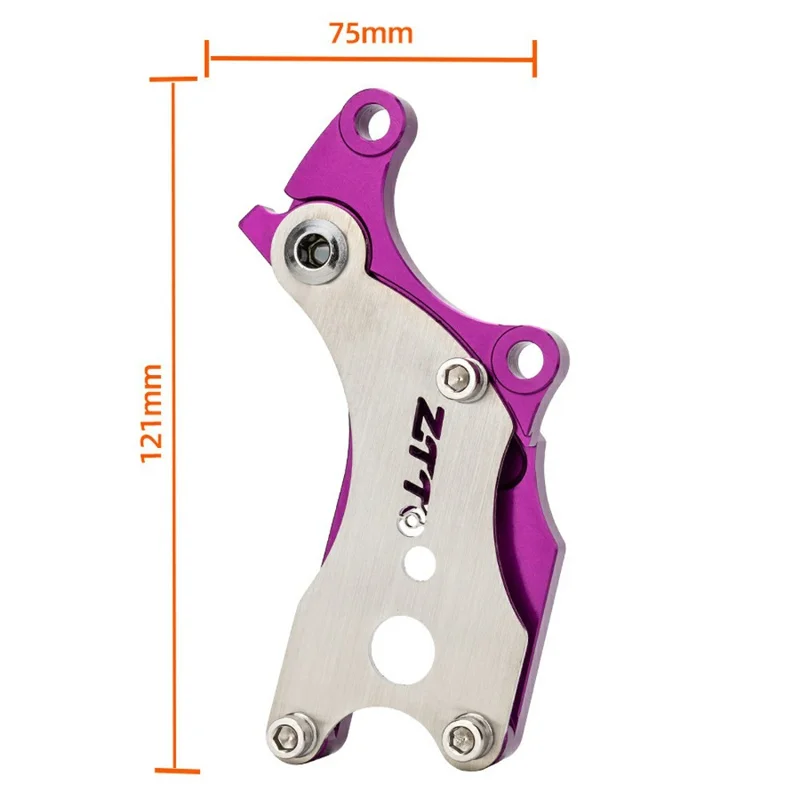 ZTTO Aluminum Alloy + Stainless Steel Bicycle Disc Brake Adapter Fixed Seat Post Adapter - Red