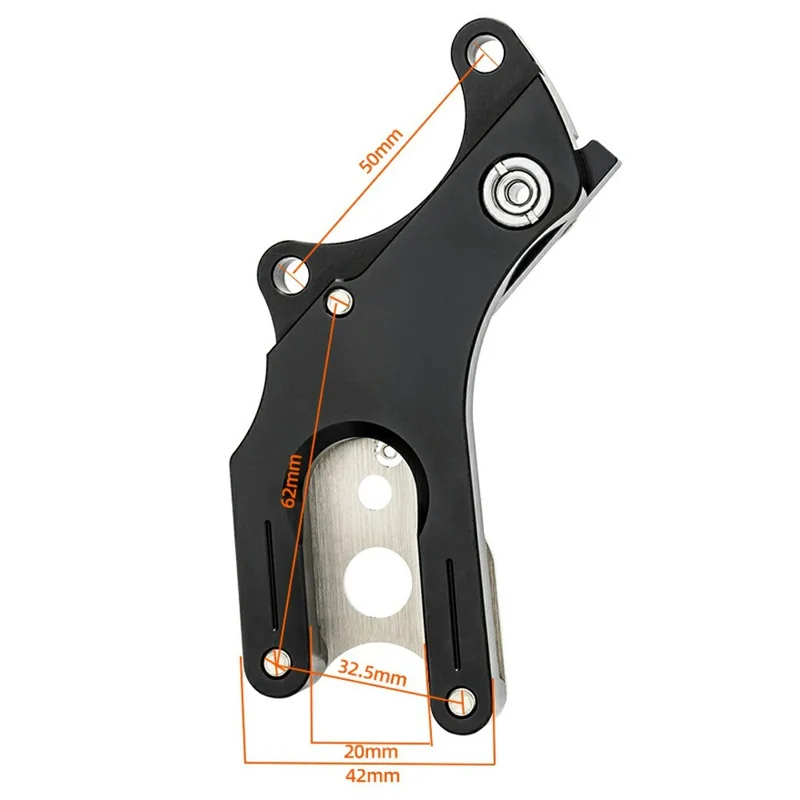 ZTTO Aluminum Alloy + Stainless Steel Bicycle Disc Brake Adapter Fixed Seat Post Adapter - Titanium