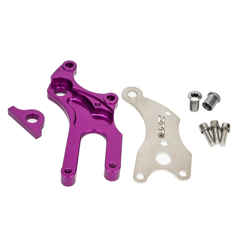 ZTTO Aluminum Alloy + Stainless Steel Bicycle Disc Brake Adapter Fixed Seat Post Adapter - Titanium