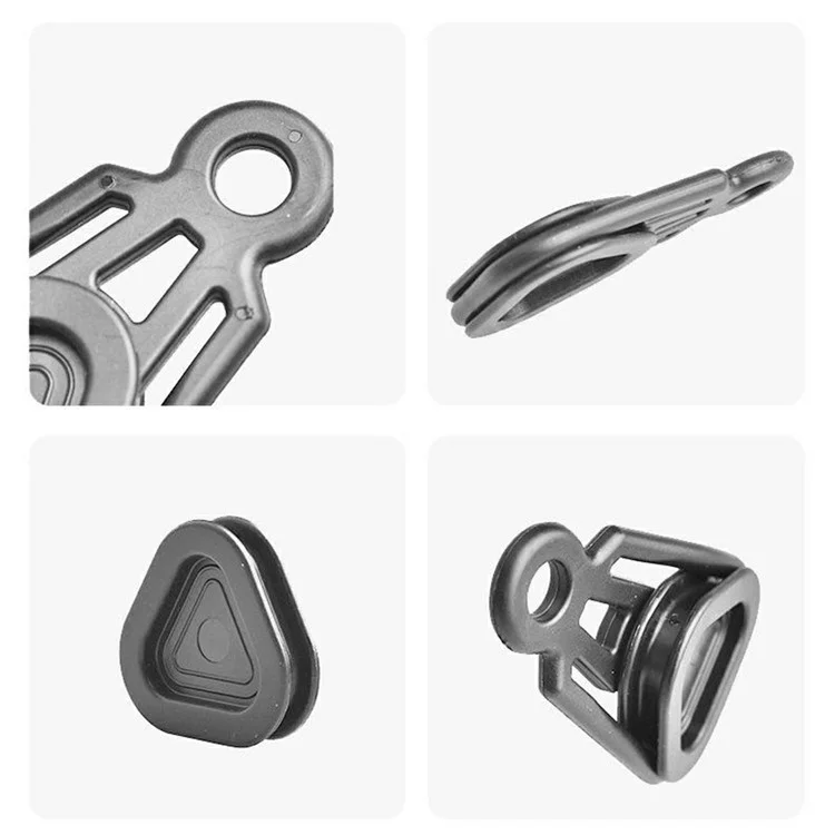 10Pcs Outdoor Camping Awning Windproof Rope Fixing Buckle Plastic Tent Rope Triangle Clips - Green