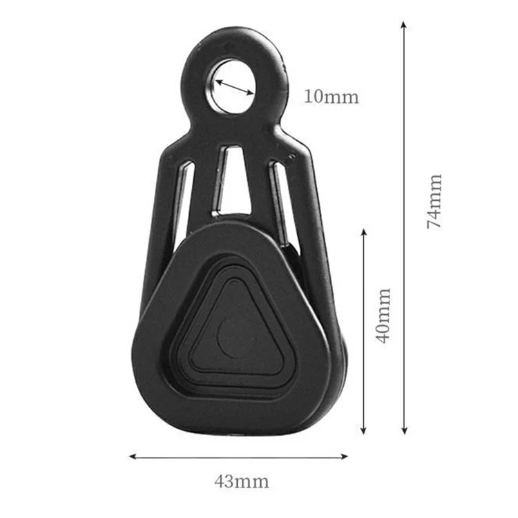 10Pcs Outdoor Camping Awning Windproof Rope Fixing Buckle Plastic Tent Rope Triangle Clips - Green