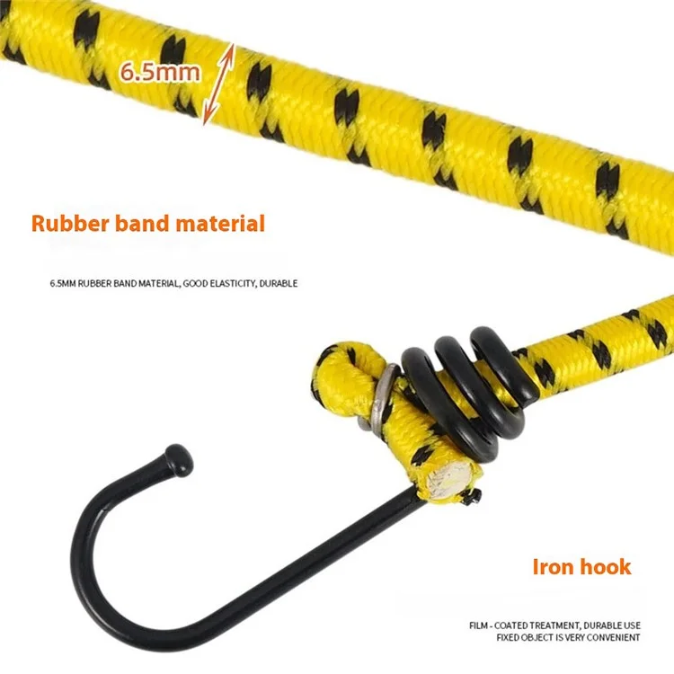 6 pezzi / set 30 / 40 / 60 cm Corda elastica per tenda da campeggio all'aperto, fune per stendere i panni, accessori per il campeggio, corda per imballare i bagagli