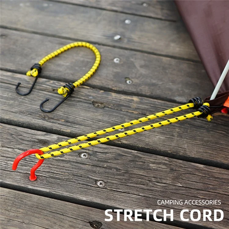 6 pezzi / set 30 / 40 / 60 cm Corda elastica per tenda da campeggio all'aperto, fune per stendere i panni, accessori per il campeggio, corda per imballare i bagagli