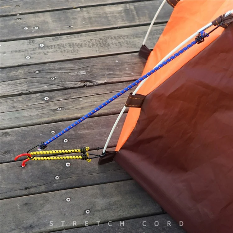6 pezzi / set 30 / 40 / 60 cm Corda elastica per tenda da campeggio all'aperto, fune per stendere i panni, accessori per il campeggio, corda per imballare i bagagli