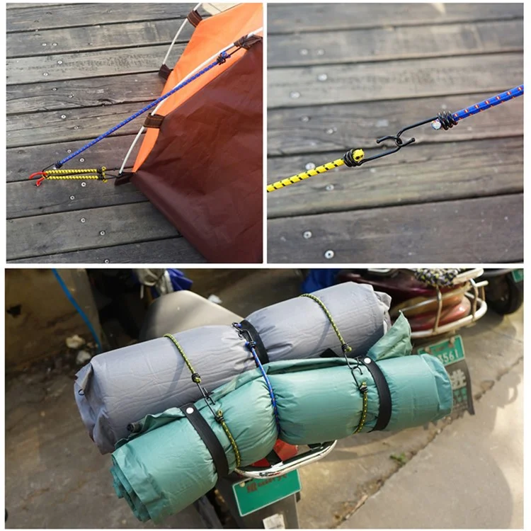 6 pezzi / set 30 / 40 / 60 cm Corda elastica per tenda da campeggio all'aperto, fune per stendere i panni, accessori per il campeggio, corda per imballare i bagagli