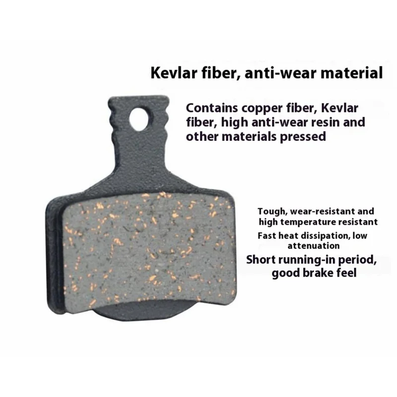 ZOYOSPORTS 1 Pair Mountain Bike Disc Brake Pads Semi-Metallic Resin Pads for M355 M446 XT Hydraulic Disc Brakes - zoyo-01