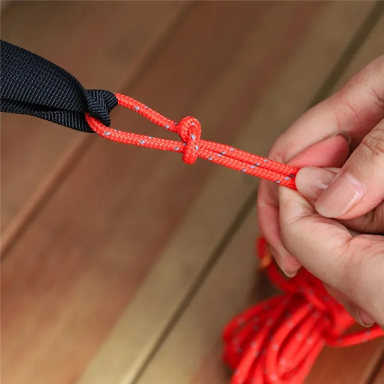 6 Faisceaux de Corde de Tente de Vent de Camping en Plein Air Réfléchissant 4 Mmx4m Avec Tendeur de Cordon Pour la Pêche, la Randonnée, le Randonnée, le Sauvetage D'urgence - Bleu