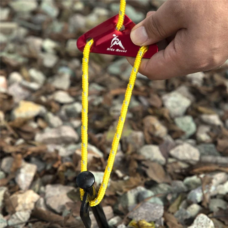 HIKE MOUNT 5mmx5m Polyester Reflective Tent Ropes Windproof Camping Cords for Outdoor Activity - Yellow / Red