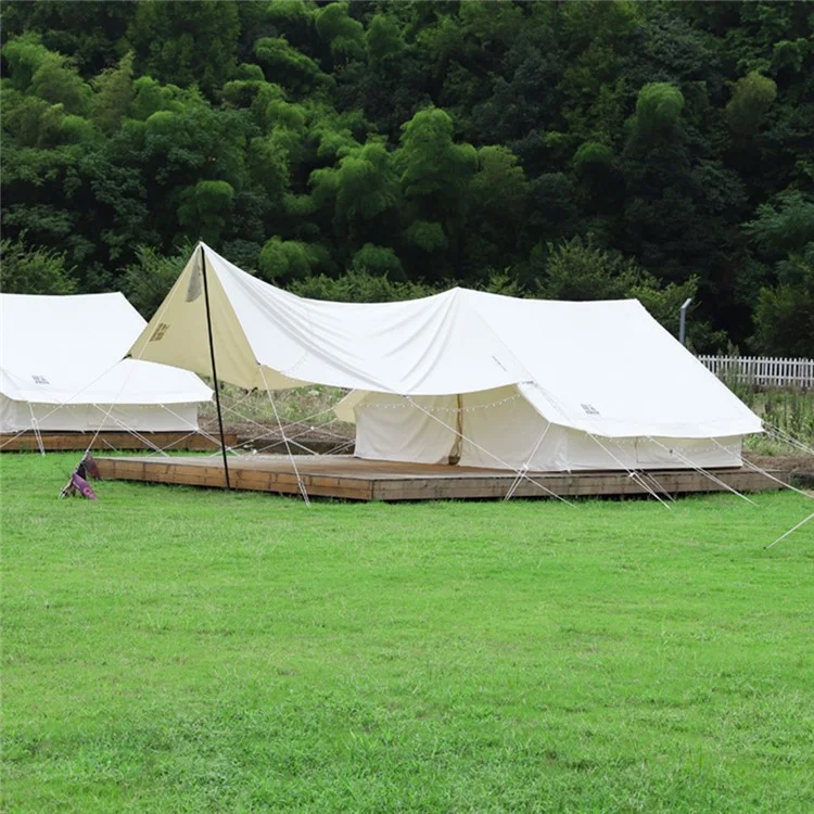 Montaggio Per Escursioni da 5mmx5m Polyester Riflettente Tenda di Campeggio Antivento Per Attività All'aperto - Giallo / Rosso