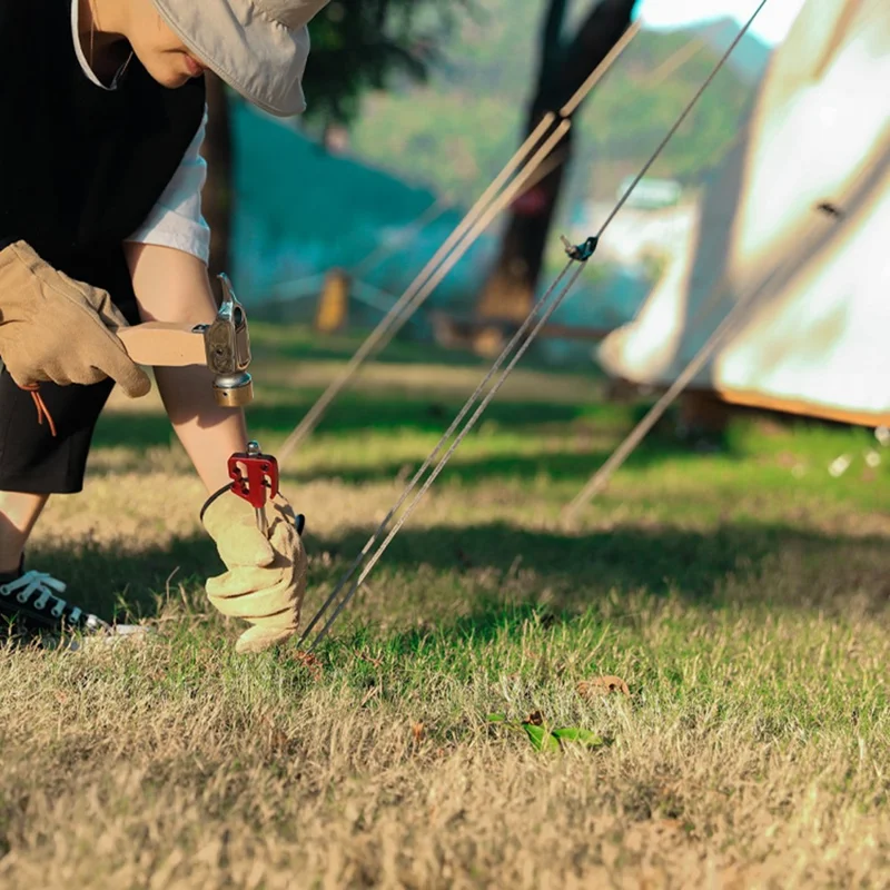 HIKE MOUNT 5mmx5m Polyester Reflective Tent Ropes Windproof Camping Cords for Outdoor Activity - Army Green / Grey