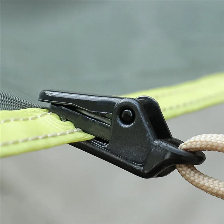 HALIN 10Pcs / Set Alligator Clip Crocodile Tent Awning Windproof Fixing Clamp for Outdoor Camping Canopy - Black