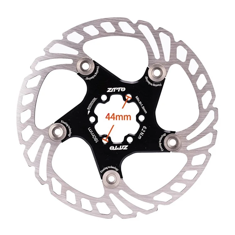 ZTTO FDDP2 Bicycle Floating Disc Brake Rotor for Mountain Bikes 6-Bolt Brake Disc - 203MM Red