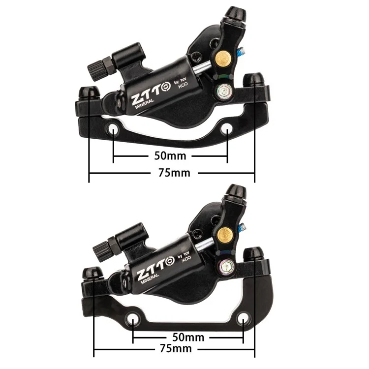 ZTTO XLYD1 1 Pair Front + Rear Aluminum Alloy MTB Bike Line Pulling Hydraulic Disc Brake Calipers - Red