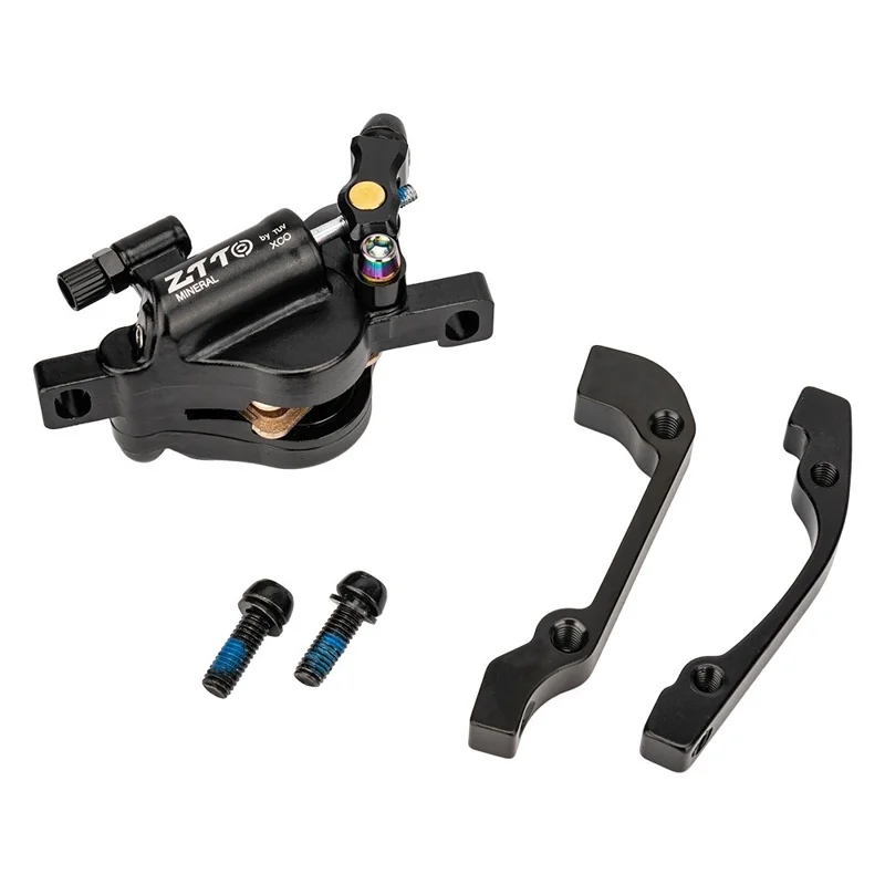 ZTTO XLYD1 1 Pair Front + Rear Aluminum Alloy MTB Bike Line Pulling Hydraulic Disc Brake Calipers - Black