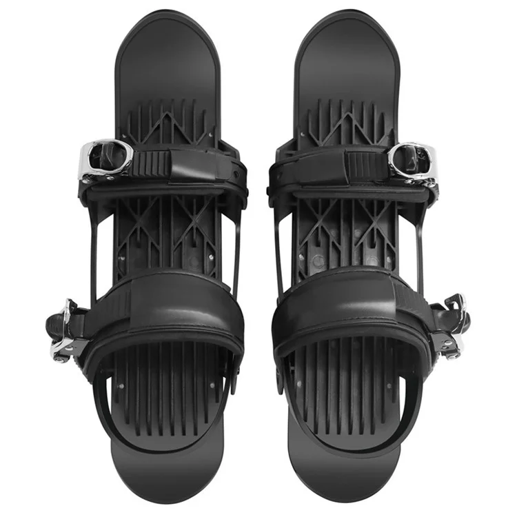 1 Pair Adult Ski Skates Ski-board Snowboard Shoes Adjustable Mini Sled Shoes Outdoor Winter Sports Skiing Shoes - Black