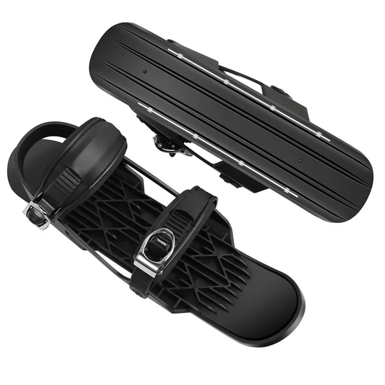 1 Pair Adult Ski Skates Ski-board Snowboard Shoes Adjustable Mini Sled Shoes Outdoor Winter Sports Skiing Shoes - Black
