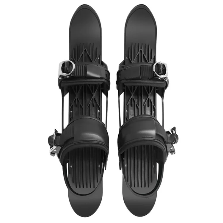 1 Pair Adult Ski Skates Ski-board Snowboard Shoes Adjustable Mini Sled Shoes Outdoor Winter Sports Skiing Shoes - Black