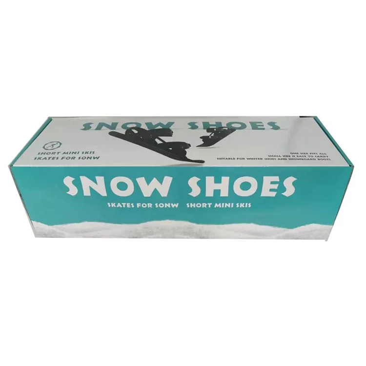 1 Pair Adult Ski Skates Ski-board Snowboard Shoes Adjustable Mini Sled Shoes Outdoor Winter Sports Skiing Shoes - Black