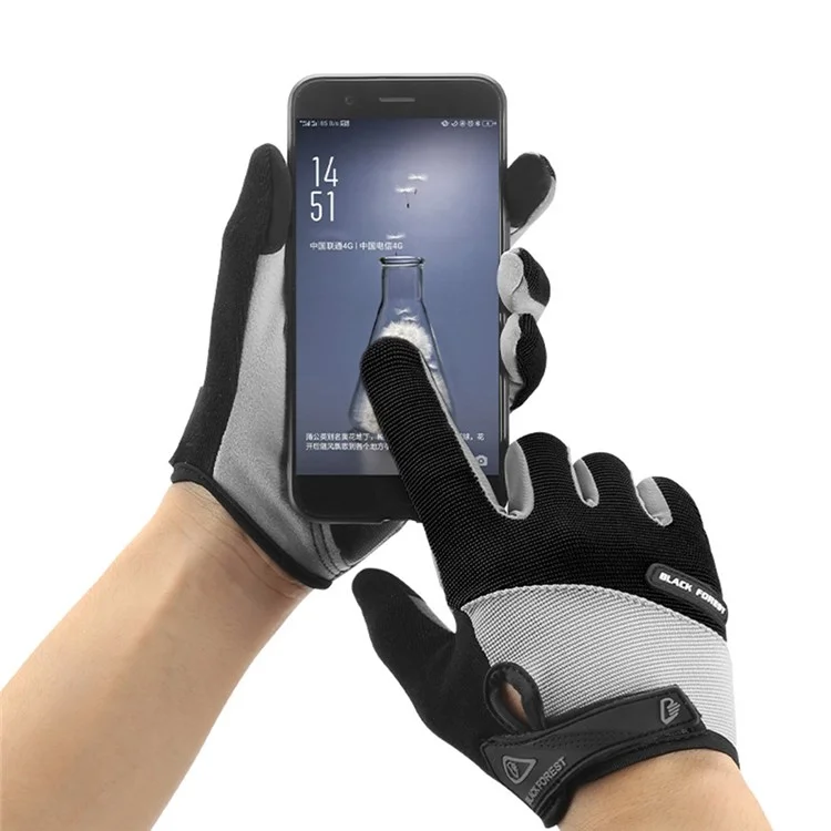 KYNCILOR A0056 MTB Handschuhe Fahrrad Vollfingerhandschuuh Atmungsaktiv Stoßfest Fahrrad Riding Touchscreen Sports Fäustlinge - Blau/XL
