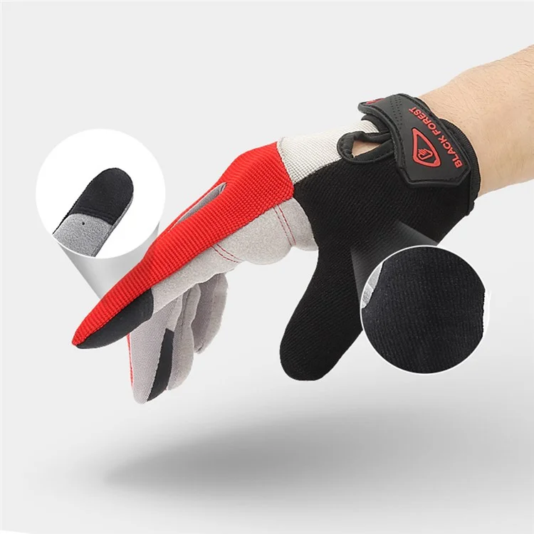 KYNCILOR A0056 MTB Handschuhe Fahrrad Vollfingerhandschuuh Atmungsaktiv Stoßfest Fahrrad Riding Touchscreen Sports Fäustlinge - Blau/XL