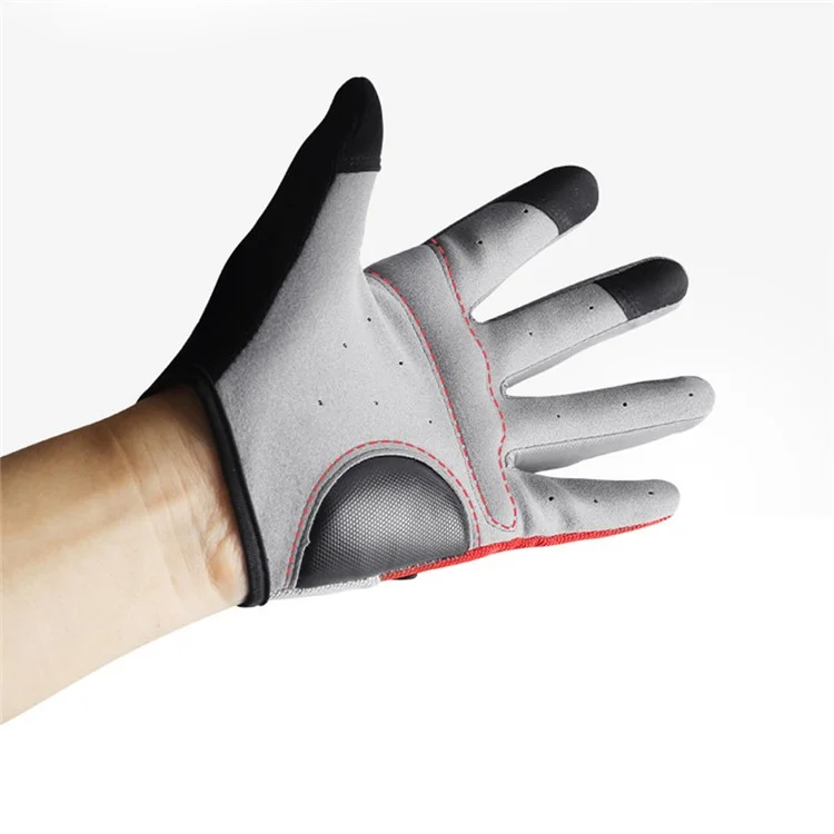 KYNCILOR A0056 MTB Handschuhe Fahrrad Vollfingerhandschuuh Atmungsaktiv Stoßfest Fahrrad Riding Touchscreen Sports Fäustlinge - Blau/XL