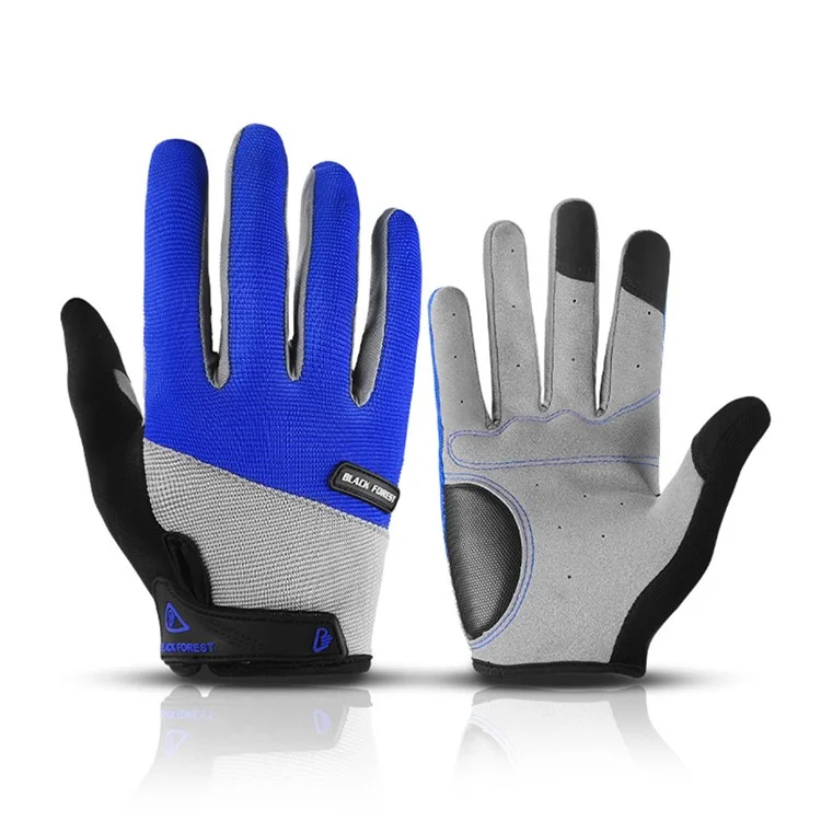 KYNCILOR A0056 MTB Handschuhe Fahrrad Vollfingerhandschuuh Atmungsaktiv Stoßfest Fahrrad Riding Touchscreen Sports Fäustlinge - Blau/XL