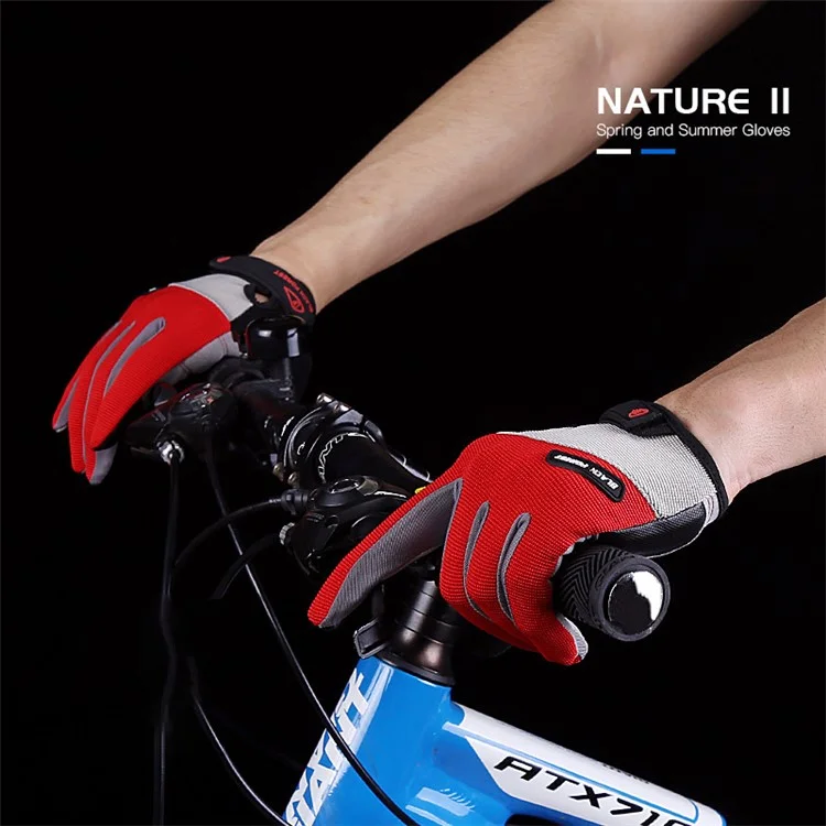 KYNCILOR A0056 MTB Handschuhe Fahrrad Vollfingerhandschuuh Atmungsaktiv Stoßfest Fahrrad Riding Touchscreen Sports Fäustlinge - Blau/XL