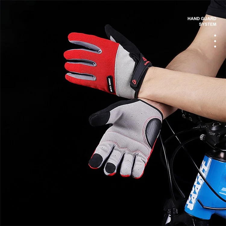 KYNCILOR A0056 MTB Handschuhe Fahrrad Vollfingerhandschuuh Atmungsaktiv Stoßfest Fahrrad Riding Touchscreen Sports Fäustlinge - Blau/XL