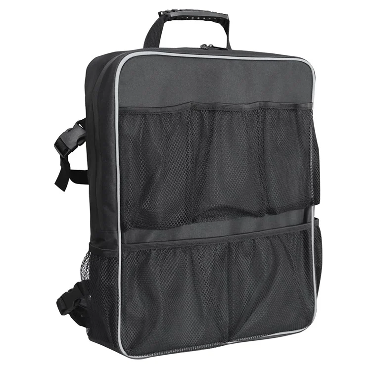 Waterproof Oxford Cloth Boat Seat Storage Bag Organizer with Mesh Pockets, 39x10x45cm