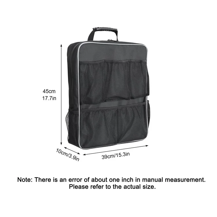 Waterproof Oxford Cloth Boat Seat Storage Bag Organizer with Mesh Pockets, 39x10x45cm
