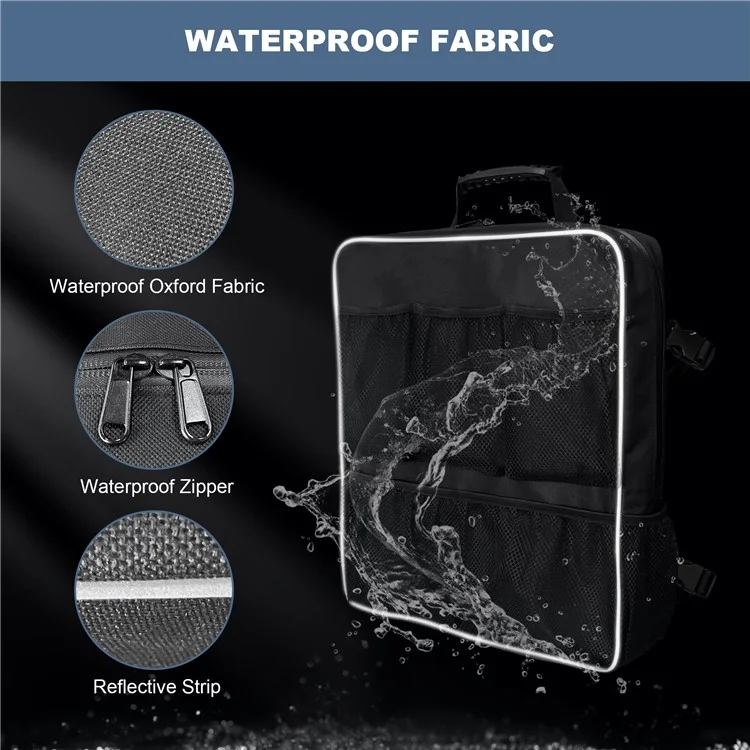 Waterproof Oxford Cloth Boat Seat Storage Bag Organizer with Mesh Pockets, 39x10x45cm