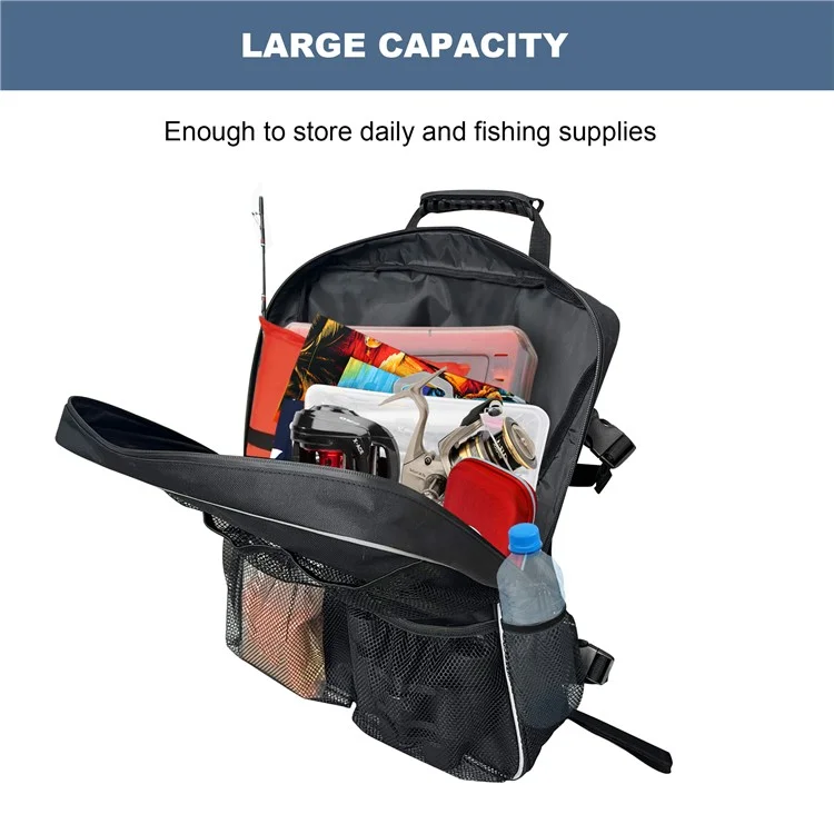 Waterproof Oxford Cloth Boat Seat Storage Bag Organizer with Mesh Pockets, 39x10x45cm