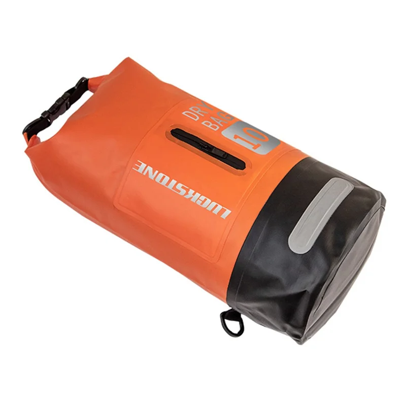 LUCKSTONE 10L Outdoor Sports Waterproof Backpack Dry Bag for Kayaking Boating - Blue