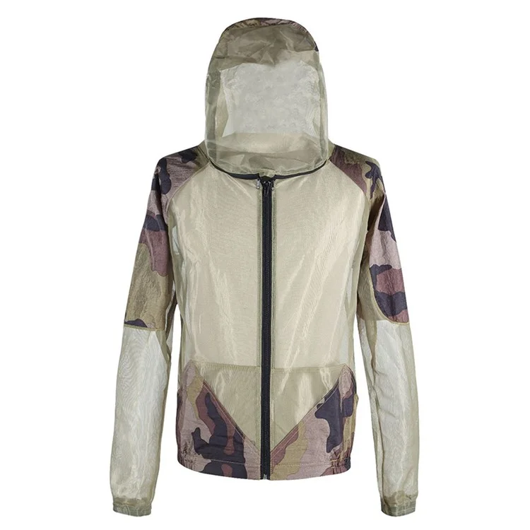 LUCKSTONE 1 Set Erwachsene Mückenschutzanzüge Mesh-Netz-Jacke + Hose + Handschuhe + Fußabdeckung - L