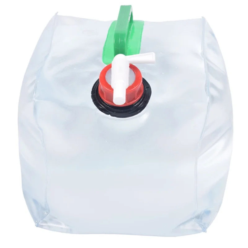 20L Foldable 0.5mm Thick PVC Water Container Camping Water Storage Bag, 25x25x26cm (BPA-Free, No FDA)